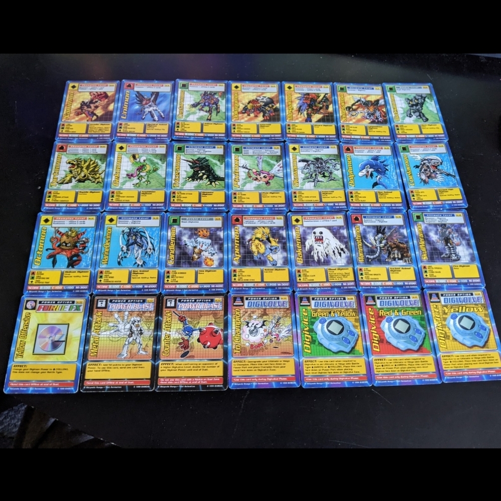 1999 Digimon Starter Lot of 28 Cards